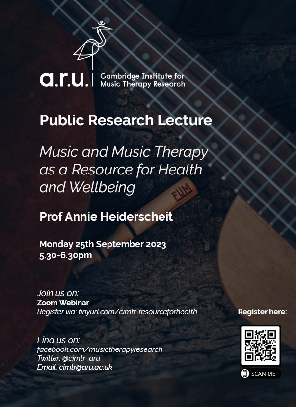 CIMTR Public Research Lecture event poster with text.