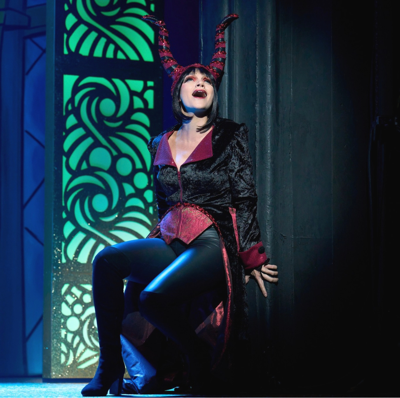 Pippa onstage as Maleficent