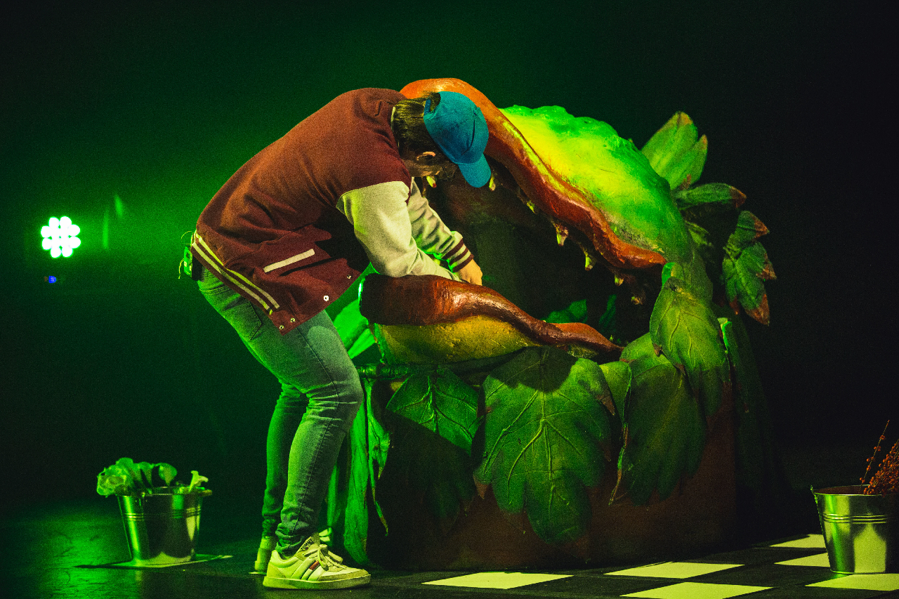 Still from Little Shop of Horrors musical at ARU