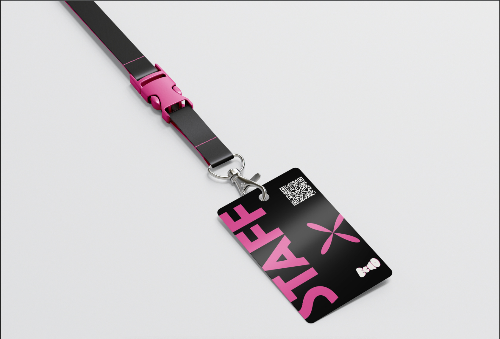 Lanyard with pink Echo festival design