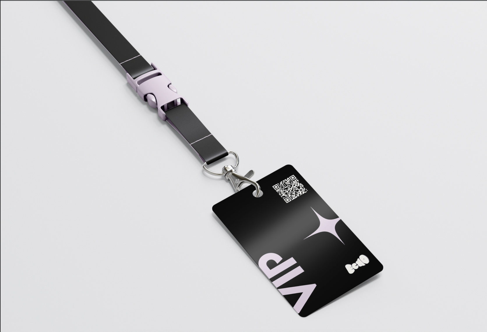 Lanyard with lilac Echo festival design
