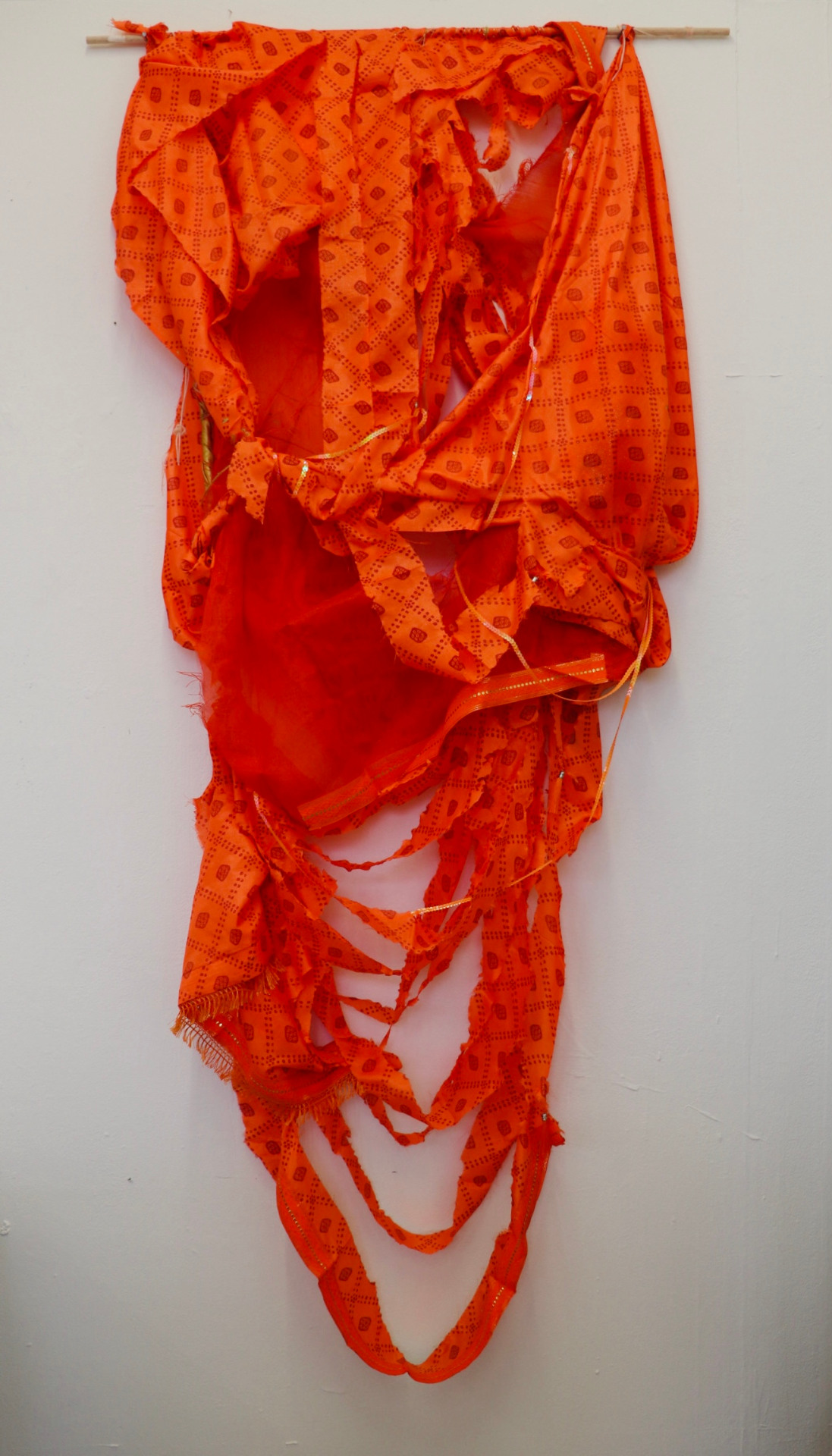 Orange patterned indian garment