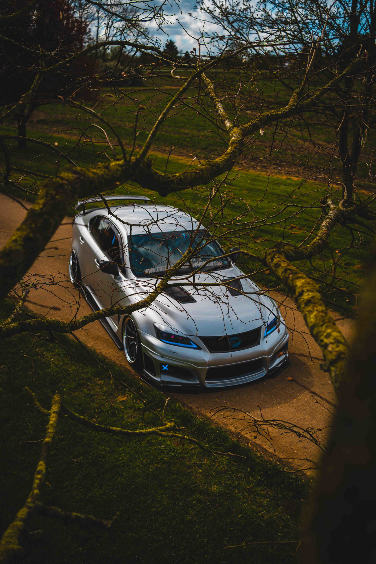 Photo of sports car on country road