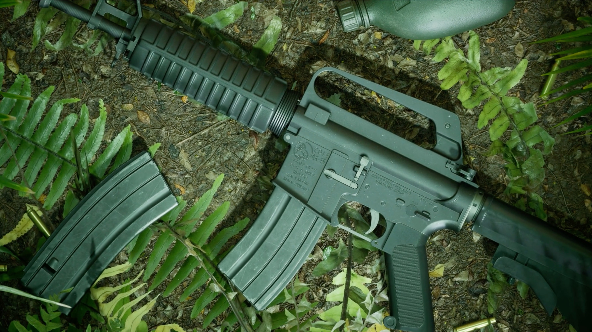 CGI machine rifle and ammo cartridge