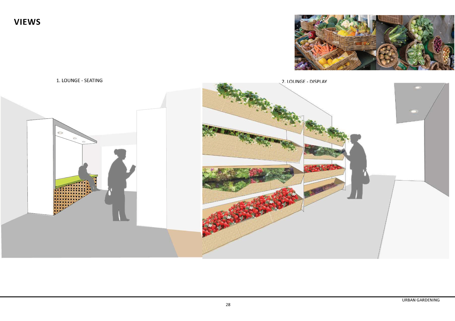 Illustration of person shopping for produce