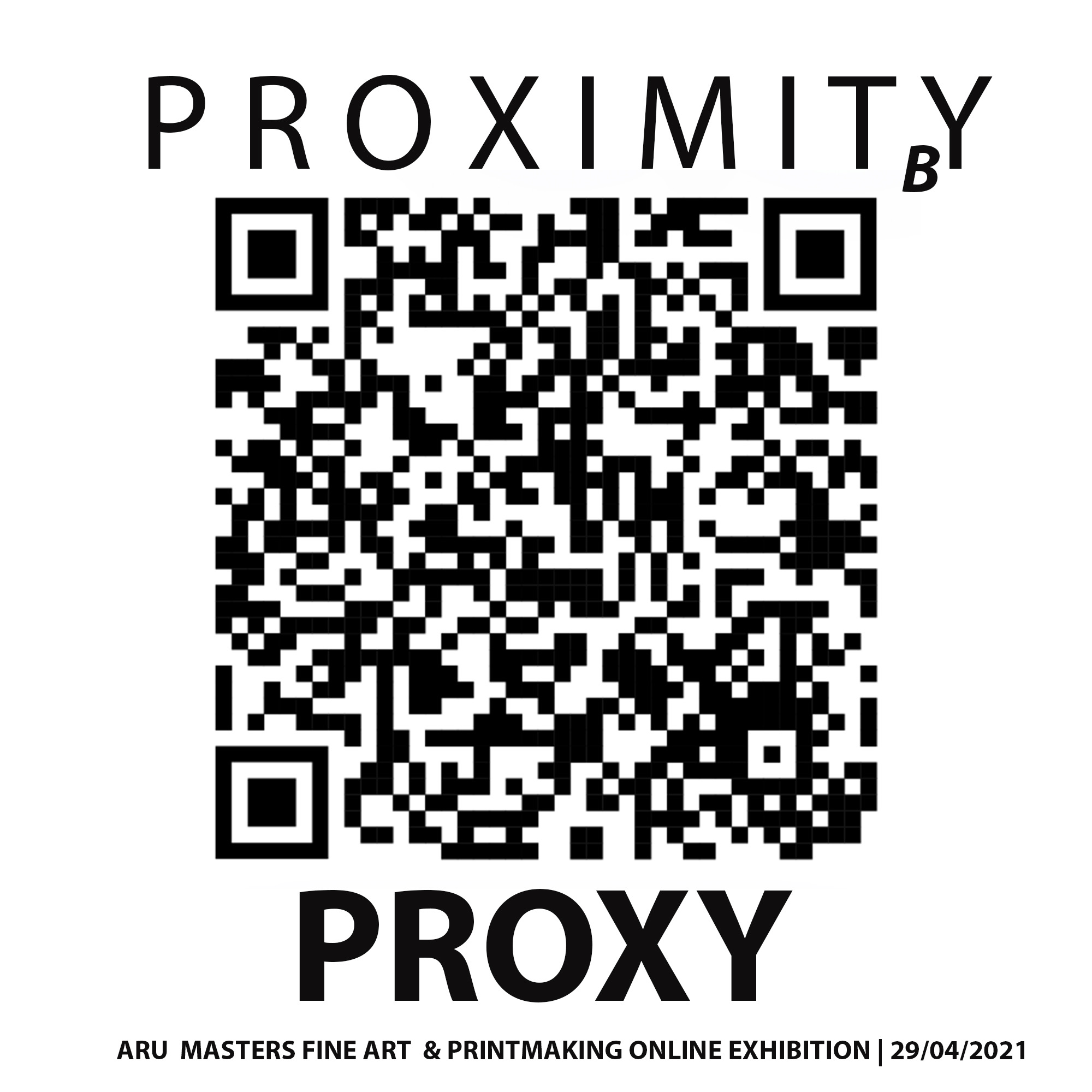 Proximity by Proxy QR Code Exhibition Artwork.