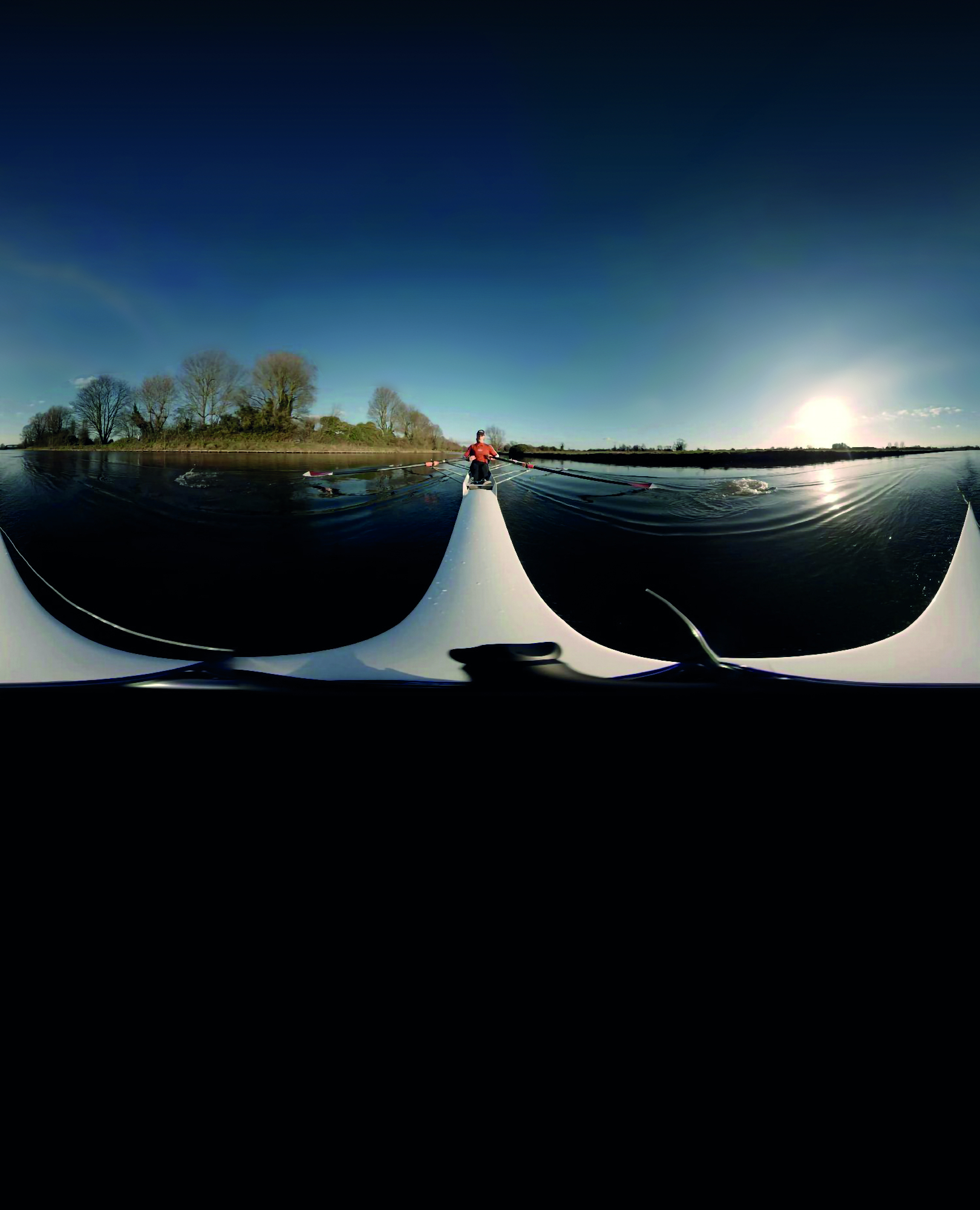 360 film still of woman in canoe