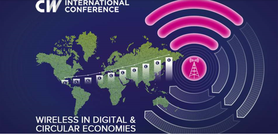 Wireless in Digital & Circular Economies conference artwork.