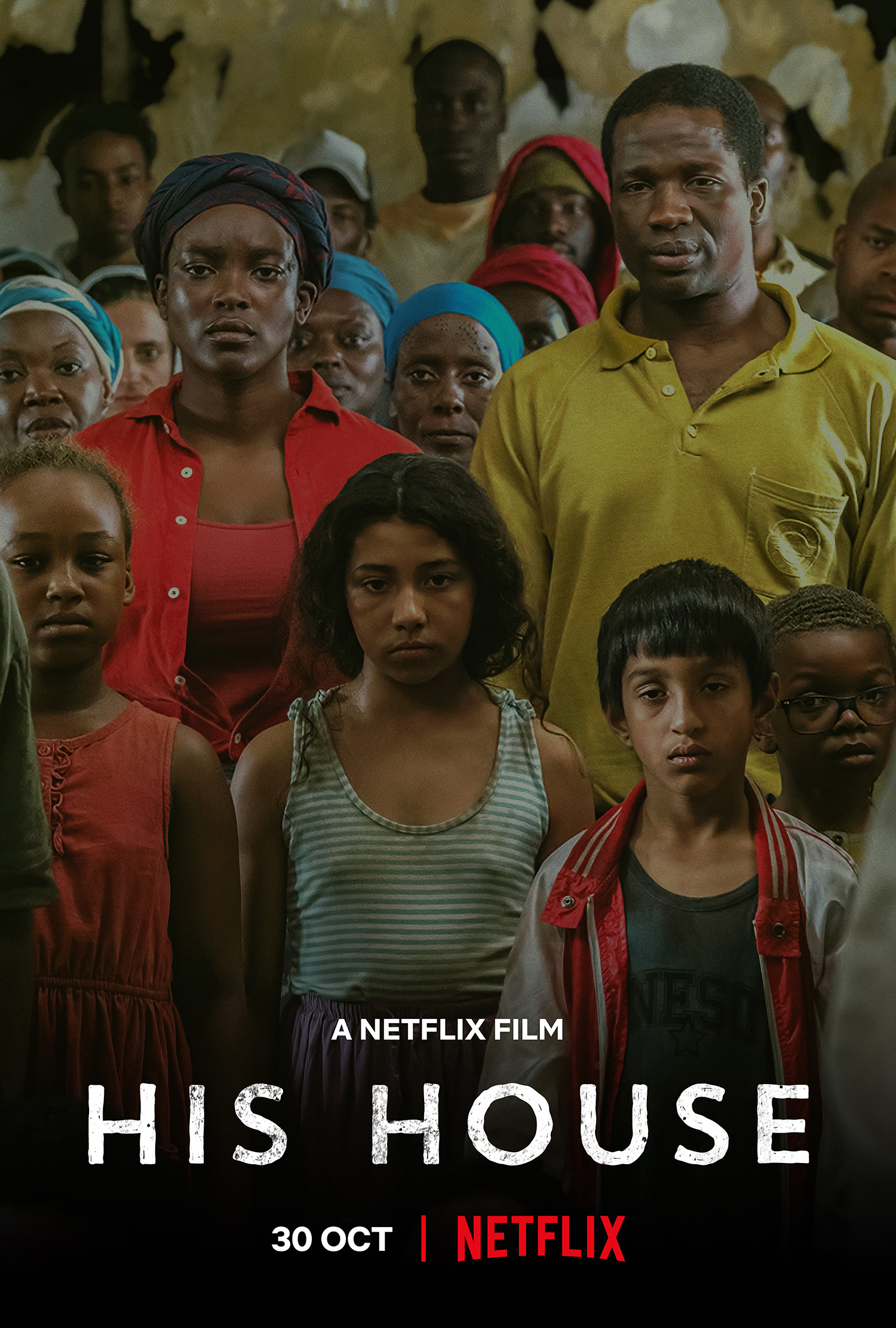 Poster for 'His House' showing various people of all ages