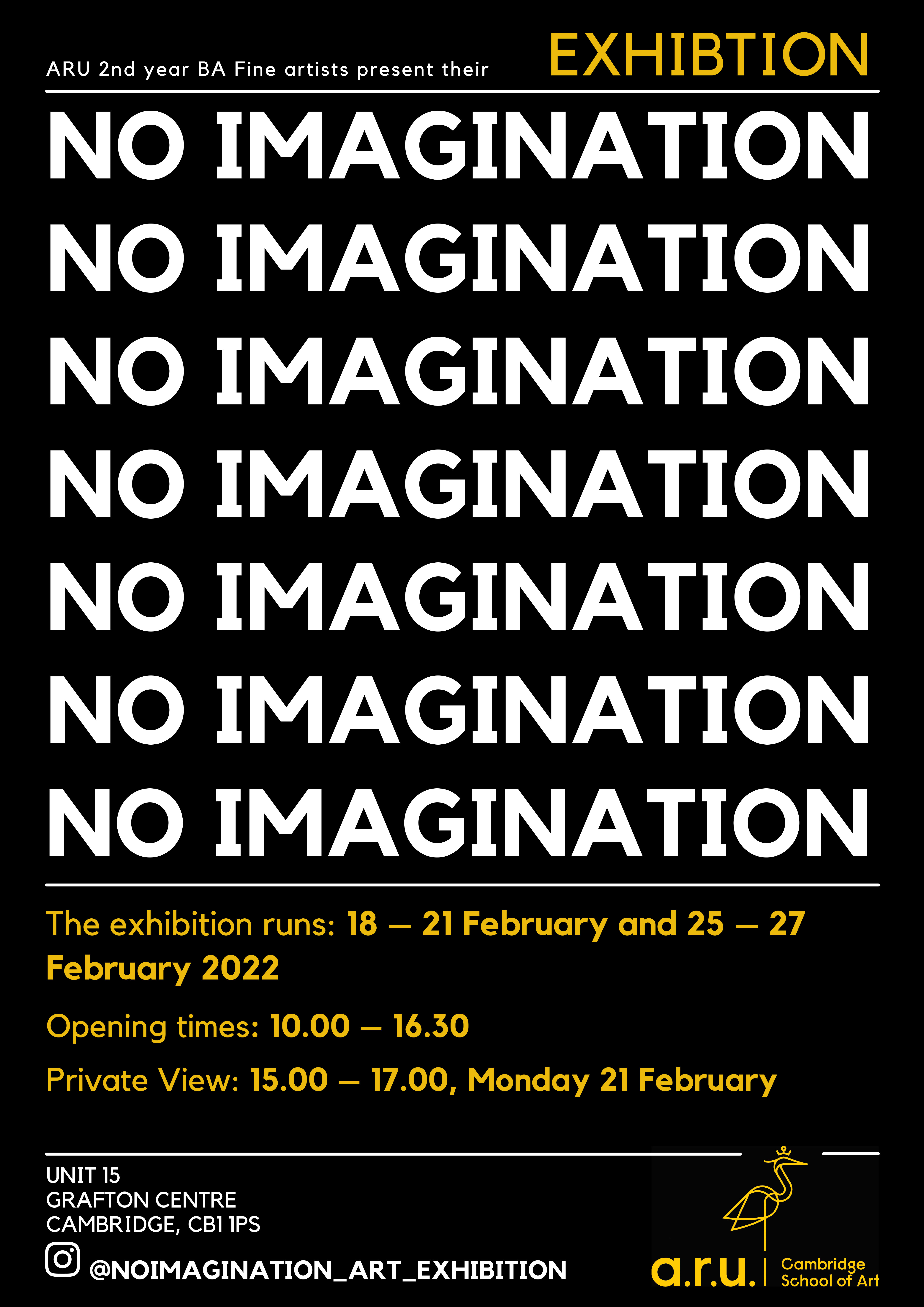 No Imagination Exhibition poster by Tian Young.