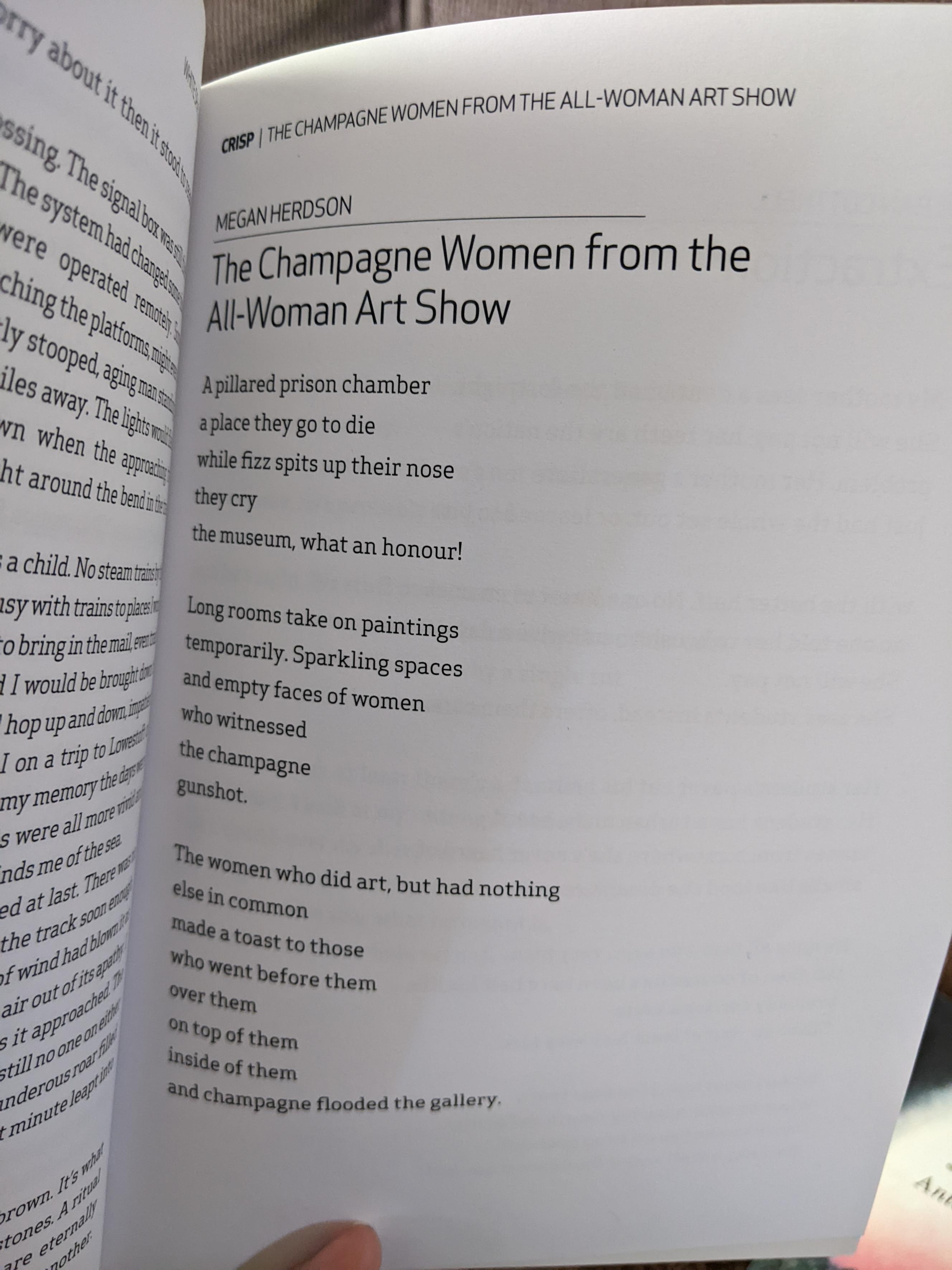 Photo of Megan's poem in anthology