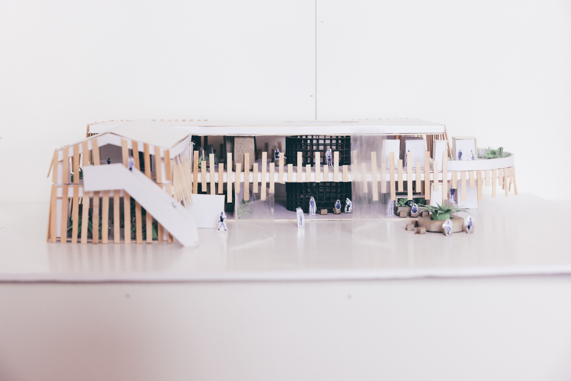 Model of two storey building