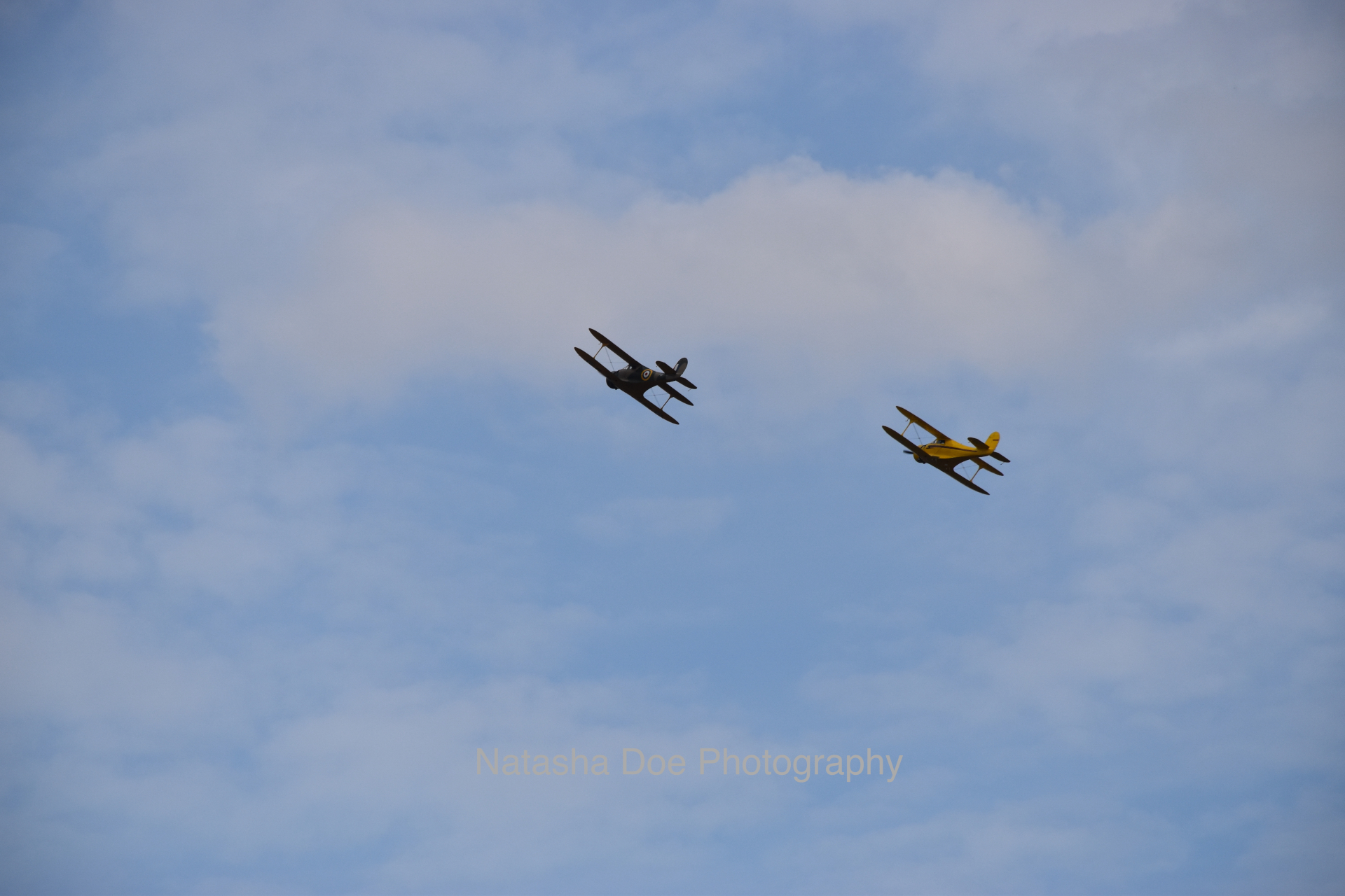 Two bi-planes in sky