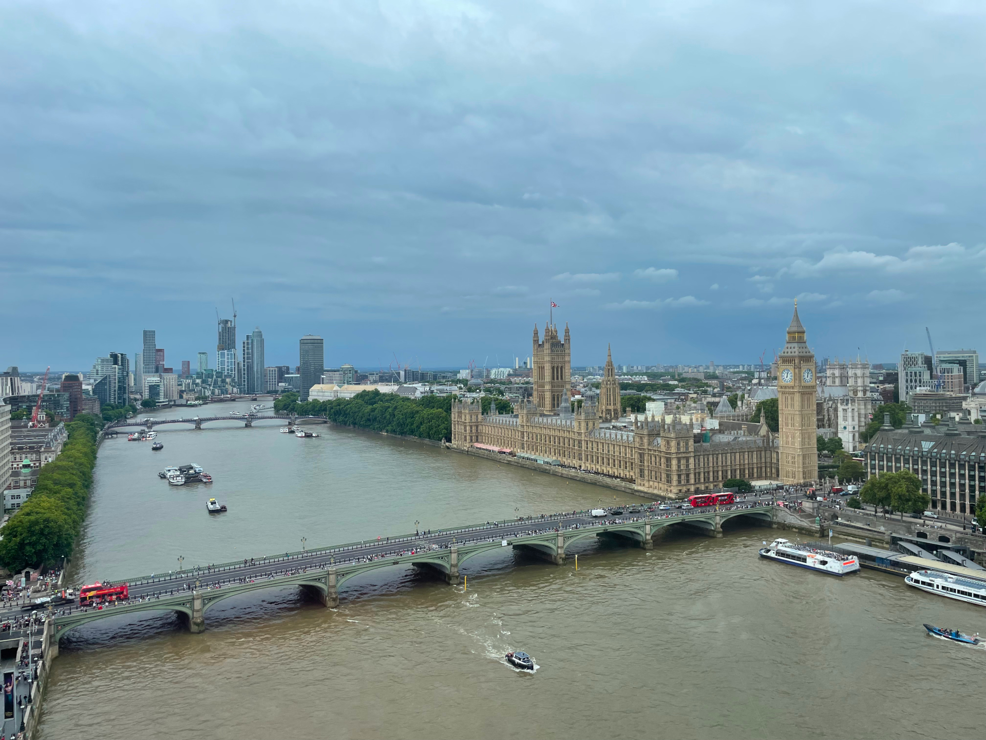 View of Westminster and River Thames