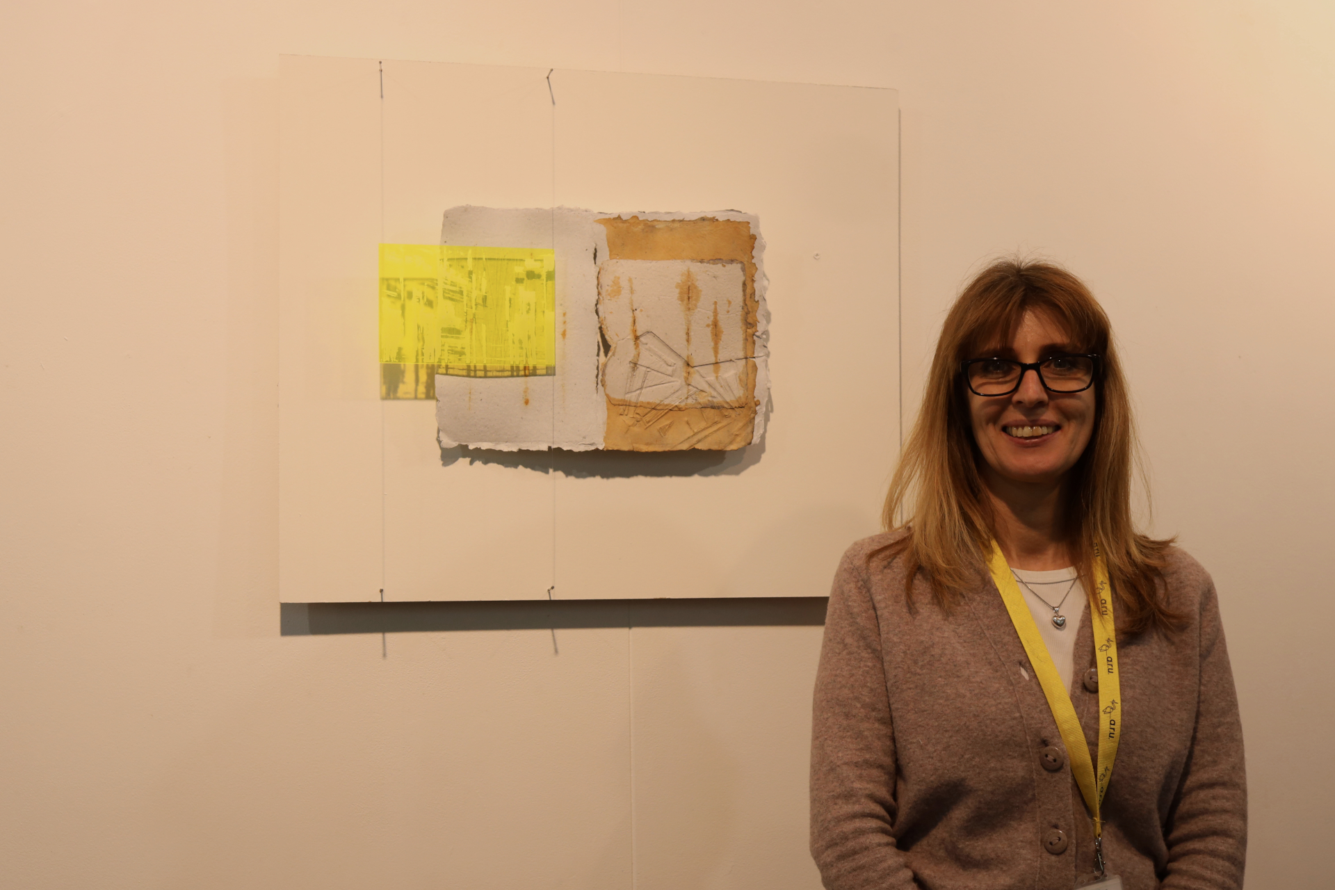 Francesca Gagni with one of her artworks
